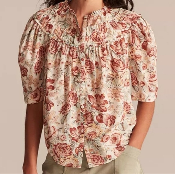 La Vie Rebecca Taylor Lucienne Floral Top - Picture 1 of 4